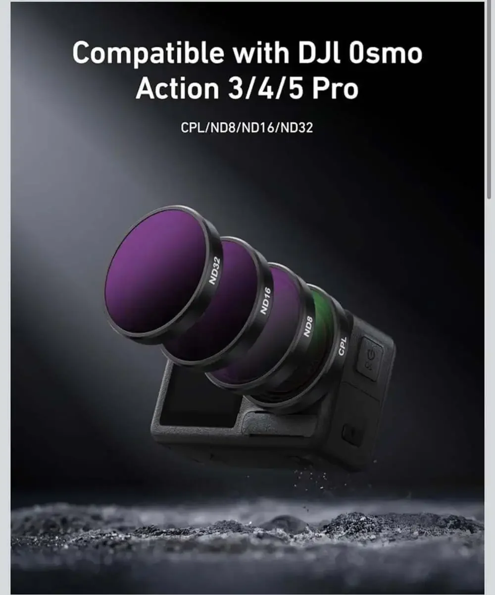 TELESIN 4-Pack CPL and‎ ND Filter Set for DJI Osmo Action 5 Pro/4/3